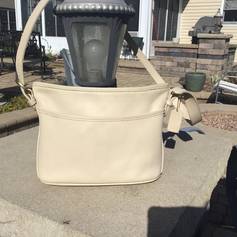 Vintage Coach cream bag